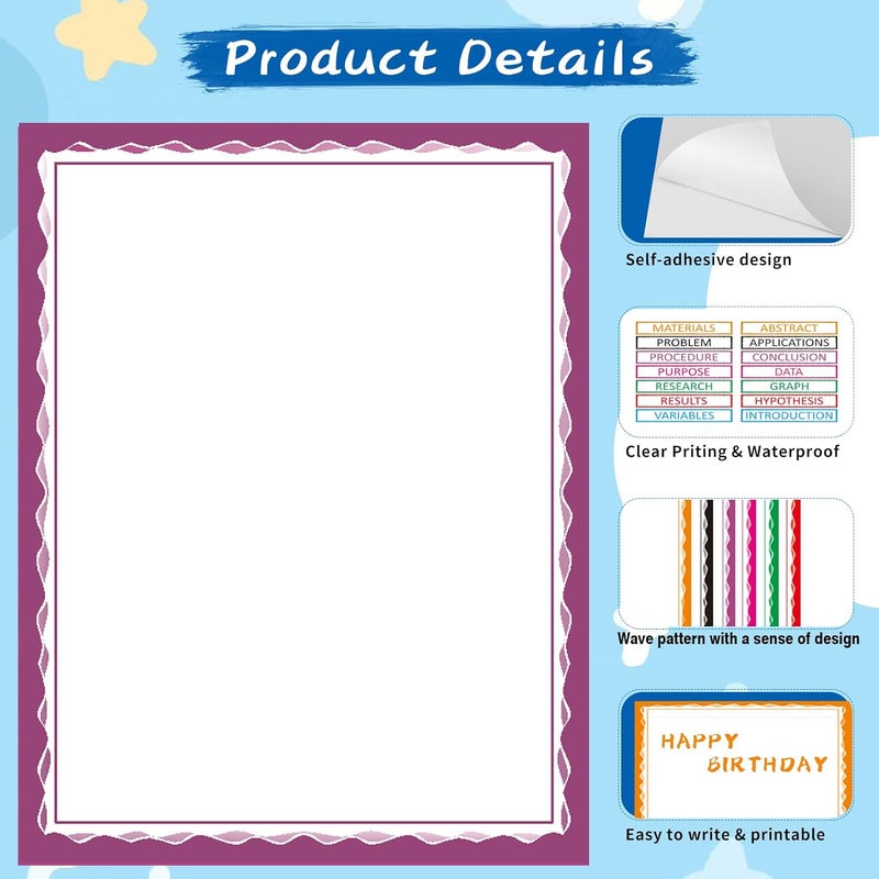 VinTS 22 Sheets Colorful Self Adhesive Science Fair Display Boards Supplies Presentation Science Subtitles Project Titles Personalized Letter Stickers for Classroom Office - Image 4